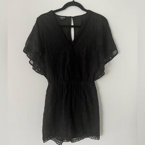 Bebe Black Lace Romper | Size M